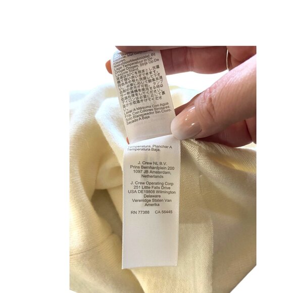 J.Crew Wool Blend Soft Ribbed Turtleneck Sweater Cream Size XL Minimalist Quiet - Picture 6 of 15